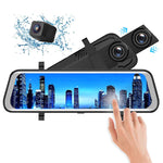 Streaming Media 9.66 inch Mirror Dash Cam Touch Full Screen - Ezonetonics